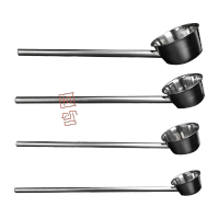 鸣固不锈钢精悍圆柄汤勺厨房舀水瓢长柄储水勺厚实耐摔水壳水舀直径18cm柄长45cmTS021132232