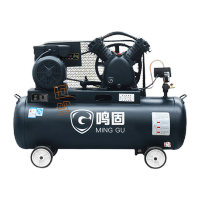 鸣固 工业型空压机220V 单相V-0.25/8 2.2KW皮带式气泵 高压喷漆泵(整机四件套+F30钉枪)