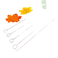 鸣固 不锈钢弯头吸管刷 透明 全长20cm 30只 KD023027TS154215302