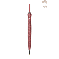 鸣固ZJ6688高尔夫伞直杆手开长柄抗风雨伞酒红色25寸24骨TS024636080