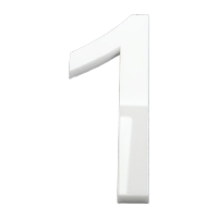 鸣固 亚克力瓷白立体数字贴[1]10x6.6cmTS285047996