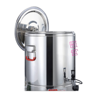鸣固 HRTS142375231 50L商用热汤桶 不锈钢自动加热带龙头 黑陶晶不粘盘
