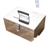 鸣固 不锈钢存钱罐30*20*15cm 挂锁TS196727025