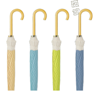 鸣固弯木柄晴雨伞 16骨文艺素色 23寸蓝色TS153714520