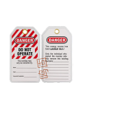 鸣固 工业安全锁具上锁挂牌PVC警示标签 LT22-Z 5个装 TS114263900