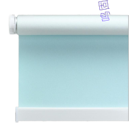 鸣固 ZJ4751手动卷帘定制 防水半遮光蓝色 配28MM小管 卫生间厨房浴室窗帘