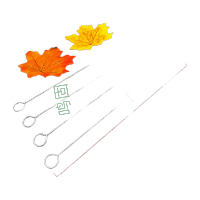 鸣固 不锈钢清洁吸管刷 透明滴胶头 全长15cm 毛长5cm 毛径2cm 30只 TS126605299