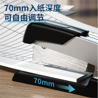 得力(deli)轻便型厚层订书机/订书器 金属材质可钉50页 银色0416(DELI/得力/银色0416/订书机)