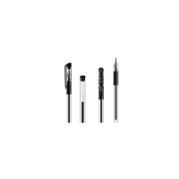 得力 中性笔 6600ES 0.5mm子弹头红黑色水笔签字笔学生考试专用笔 一支(DELI/得力/6600ES/笔类)