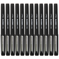 得力S34黑色中性笔1.0mm 12支装