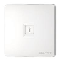 山泽(SAMZHE) ZWB-01 单口信息面板 白色 网络网线光纤面板 通用超五/六/七类模块加厚86型面板