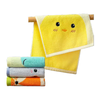 洁丽雅(Grace)童巾儿童毛巾A类纯棉抗菌洗脸家用卡通可爱宝宝吸水小毛巾4条装