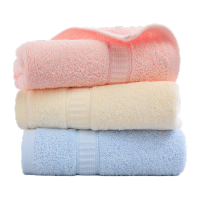 洁丽雅(Grace)毛巾3条 纯棉抗菌 强吸水洗脸巾缎档长绒棉擦脸洁面巾柔软大毛巾毛巾/浴巾/浴袍