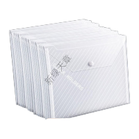 新绿天章T19636 A4透明斜纹按扣文件袋 16C 50个/包