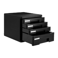 得力DP535四层文件柜(黑)(只)