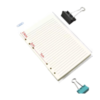 新绿天章P50592 A5 六孔活页内芯 横线 100g 92张/本 5本/包