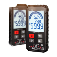 得力DL334504大屏万用表5999位电流电容测试(红)(台)