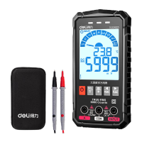 得力DL334505大屏万用表5999位插孔指示灯(红)(台)