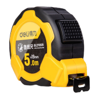 得力(deli)鲁班尺5mx19mm自锁双面(黄)(把)