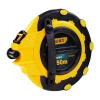 得力(deli)盒式皮卷尺50mx14.5mm三倍速(黄)(把)
