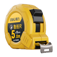 得力(deli)鲁班尺5mx19mm(黄)(把)