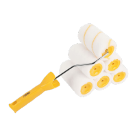 得力DL528214滚筒刷6件套4寸+5滚芯(白)(套)