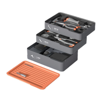 得力H1001-DEF层叠式工具组套-DEF三层(橙)(套)工具箱