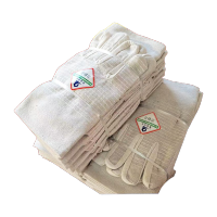 未易 乔安思盾 24线帆布手套 花内衬 红边