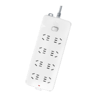 公牛(BULL)过载保护插座插线板 8位总控全长3米 GN-217