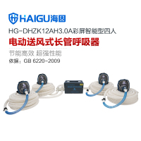海固(HAI GU) 彩屏智能型 电动送风式长管呼吸器 HG-DHZK12AH3.0A 全面罩4人套装