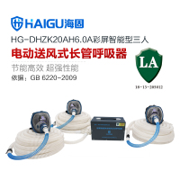 海固(HAI GU) 彩屏智能型 电动送风式长管呼吸器 HG-DHZK20AH6.0A 全面罩3人套装