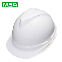 EIDNORM 梅思安(MSA) V-Gard V型安全帽带透气孔 ABS帽壳 超爱戴帽衬(红黄白蓝4色可选)