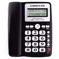[精选]中诺(CHINO-E)C289 家用电话机座机来电显示有线坐机固话机 黑色(10台价格)