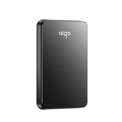 爱国者(aigo)HD809 2T USB3.0 移动硬盘 黑色 稳定高速传输