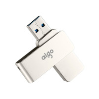 爱国者(aigo)U330 128GB USB3.0 U盘金属旋转系列 银色