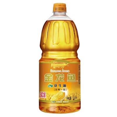 金龙鱼 纯正花生油1.8L 物理压榨一级 炒菜食用油 1桶 f