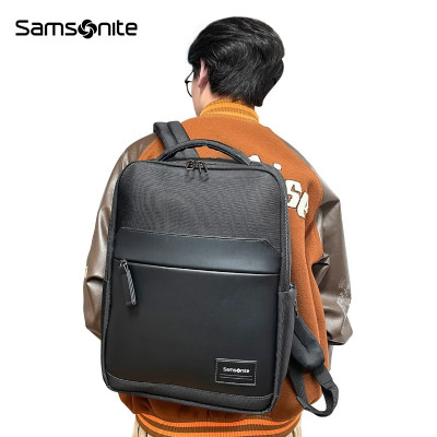 新秀丽samsonite电脑包双肩包男女背包旅行包果笔记本电脑包 13.3英寸 BP2黑色