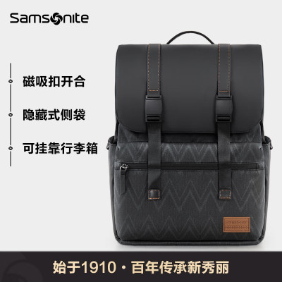 新秀丽samsonite电脑包双肩包男女背包旅行包果笔记本电脑包 13.3英寸 BP2黑色