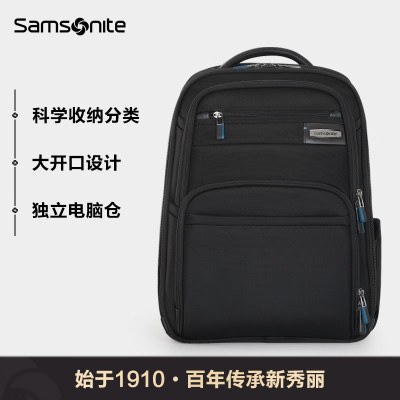 新秀丽samsonite电脑包双肩包男女背包旅行包果笔记本电脑包 13.3英寸 BP2黑色