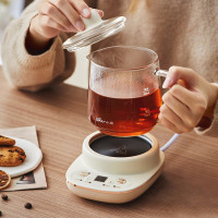 小熊(Bear)迷你养生壶养生杯煮茶器办公室小型分体式壶加厚全玻璃桌面电热杯垫加热 f