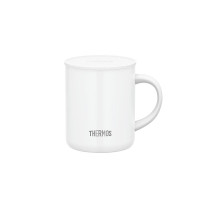 膳魔师(THERMOS)保温杯茶杯340ml不锈钢情侣带盖简约马克咖啡杯水杯子JDG-351 WH f