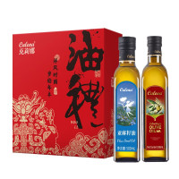 克莉娜食用油组合装500ML*2礼盒 亚麻籽油+特级初榨橄榄油