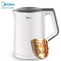 美的(Midea)电热水壶家用自动断电双层防烫304不锈钢可团购定制 SH15Colour102/ 1.5L f