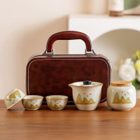 东悦 青山飞鸟手抓壶(黄)5件f