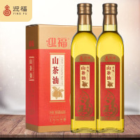 迎福野山茶油压榨高纯500ml*2大气礼盒装瓶装茶油茶籽油食用油 500ml*2礼盒