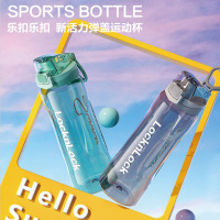乐扣乐扣(locknlock)塑料杯大容量儿童可爱吸管杯运动水杯子高颜值 绿色800ml HLC682GRNFU