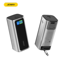 JOWAY乔威JP350[3C认证]双向快充100W充电宝自带Type-C伸缩线隐藏支架多台同充可充笔记本 银色