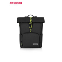 美旅(AMERICAN TOURISTER)防泼水登山包通勤商务男女大容量双肩包简约百搭轻便电脑包NA7 黑色