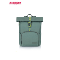美旅(AMERICAN TOURISTER)防泼水登山包通勤商务男女大容量双肩包简约百搭轻便电脑包NA7 墨绿色
