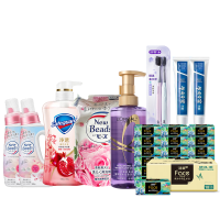 洁柔洗护家清套餐(抽纸/洗发水/沐浴露/洗衣液/牙膏/牙刷)